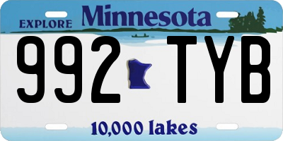 MN license plate 992TYB