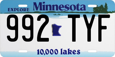 MN license plate 992TYF