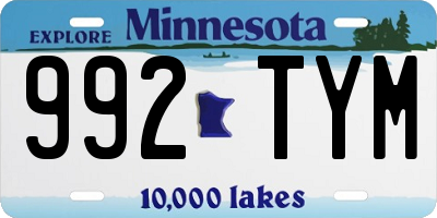 MN license plate 992TYM