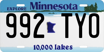 MN license plate 992TYO