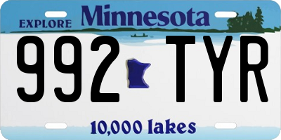 MN license plate 992TYR