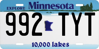 MN license plate 992TYT