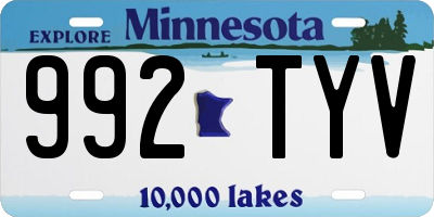 MN license plate 992TYV