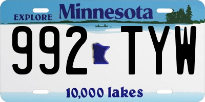MN license plate 992TYW