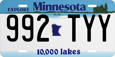 MN license plate 992TYY