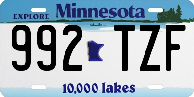 MN license plate 992TZF