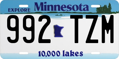 MN license plate 992TZM