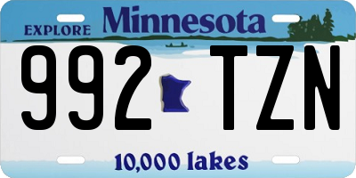 MN license plate 992TZN