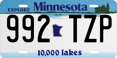 MN license plate 992TZP