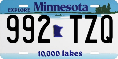 MN license plate 992TZQ