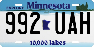 MN license plate 992UAH