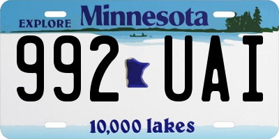 MN license plate 992UAI