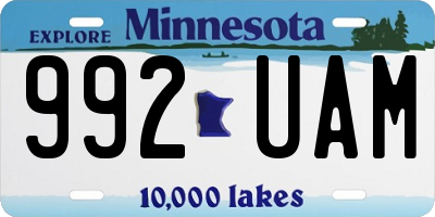 MN license plate 992UAM