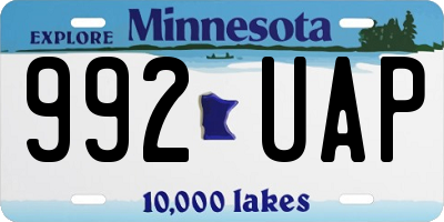 MN license plate 992UAP