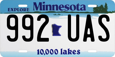 MN license plate 992UAS