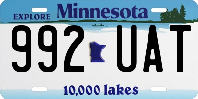MN license plate 992UAT