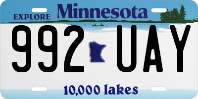 MN license plate 992UAY