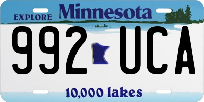 MN license plate 992UCA