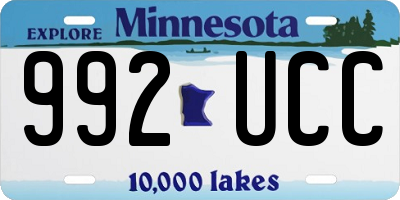 MN license plate 992UCC