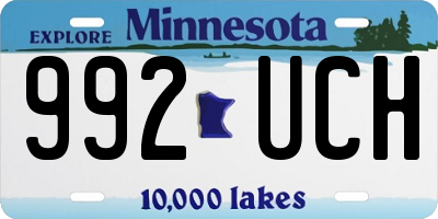 MN license plate 992UCH