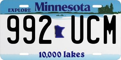 MN license plate 992UCM