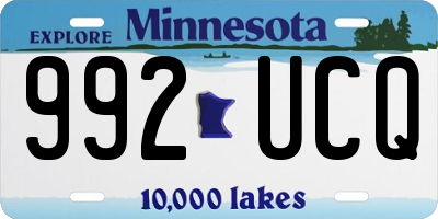 MN license plate 992UCQ
