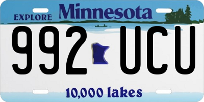 MN license plate 992UCU