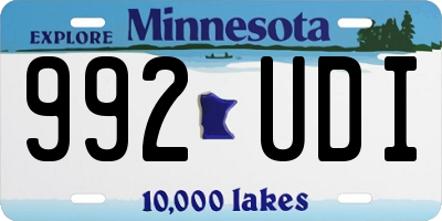 MN license plate 992UDI