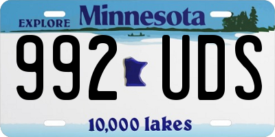 MN license plate 992UDS