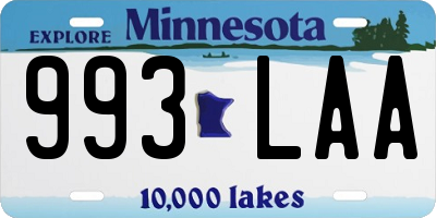 MN license plate 993LAA