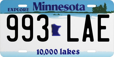 MN license plate 993LAE