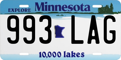 MN license plate 993LAG