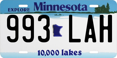 MN license plate 993LAH