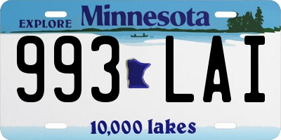 MN license plate 993LAI