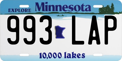 MN license plate 993LAP