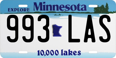 MN license plate 993LAS