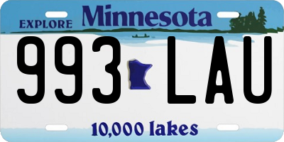 MN license plate 993LAU