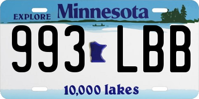 MN license plate 993LBB