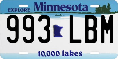 MN license plate 993LBM
