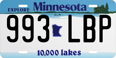 MN license plate 993LBP