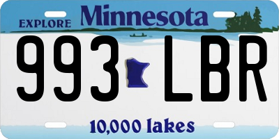 MN license plate 993LBR