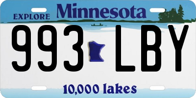 MN license plate 993LBY