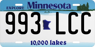 MN license plate 993LCC