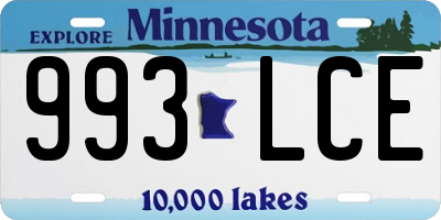 MN license plate 993LCE