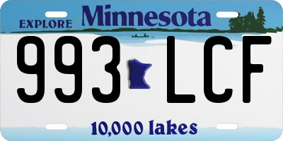 MN license plate 993LCF