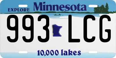 MN license plate 993LCG