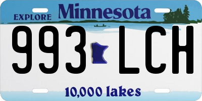 MN license plate 993LCH