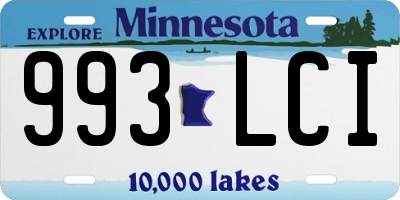 MN license plate 993LCI