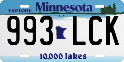 MN license plate 993LCK