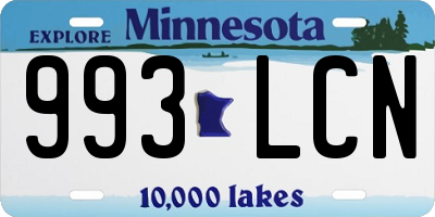 MN license plate 993LCN